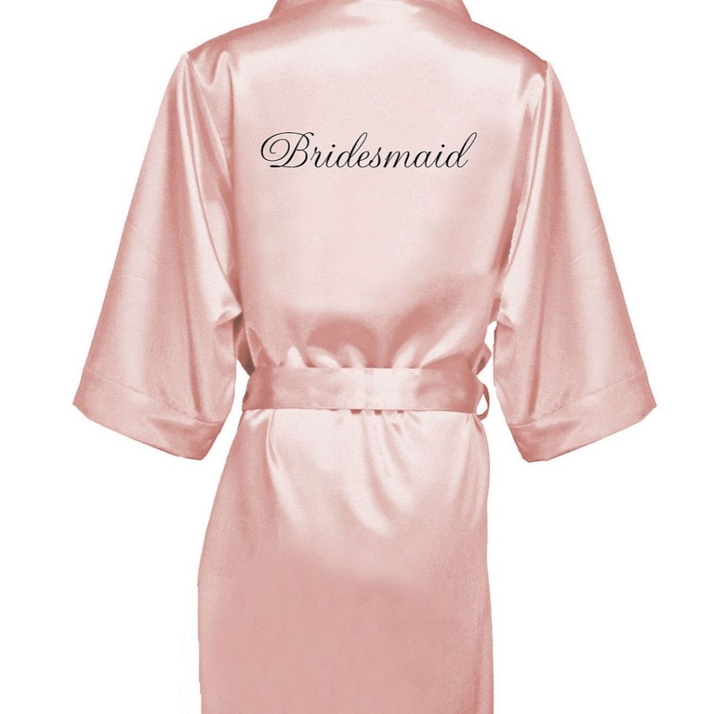 Satin bridesmaid robe